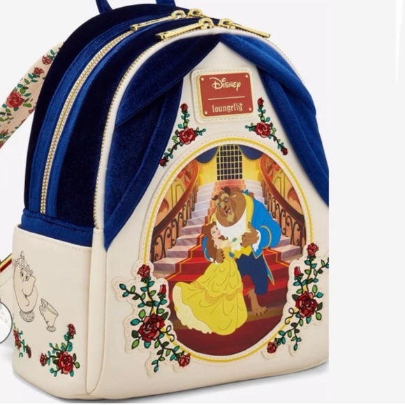 New Loungefly Disney Beauty and the Beast
Velvet Mini Backpack. - Picture 2 of 6